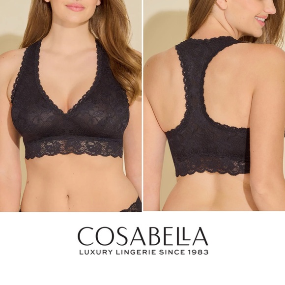 Cosabella - Never Say Never Curvy Racie Racerback Bralette - black - Picture 1 of 5